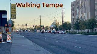 Walking Apache Blvd/Rural Road in Tempe Arizona USA