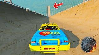 НОВЫЙ СПУСК БЕЗ ТОРМОЗОВ НА КРУТЫХ МАШИНАХ ПО МЕГА ТРАМПЛИНУ в BEAMNG DRIVE