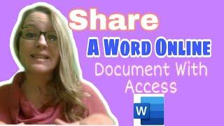 Share a Word Online document with edit access