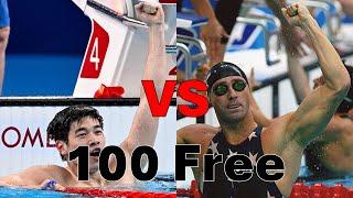 Jason Lezak VS Pan Zhanle: 100 Freestyle Relay Split | Side By Side Comparison