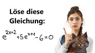 Wie kann man eine Exponentialgleichung über Substitution lösen erklärt