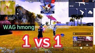 Sib tw tua 1 vs 1 QĐ WAG hmong free fire hmoob zoo heev [ hmong Gaming TV