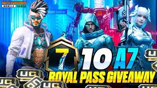 10 A7 RP Giveaways | A7 Royal Pass In Zero UC | Get Free A7 Royal Pass & UC Giveaway #bgmi