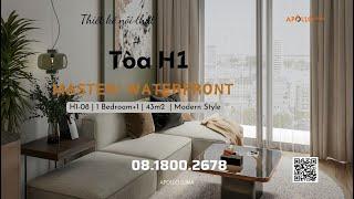 Tối giản trong thiết kế nội thất căn hộ 1PN+1 tòa H1 Masteri Waterfront