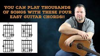 You can play thousands of songs with these four easy guitar chords!