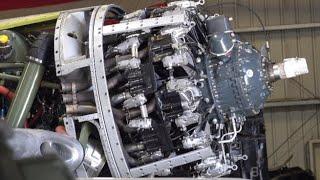 Pratt and Whitney R-2800 radial engine run up