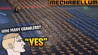 Crawler Spam Eats EVERYTHING in FFA - "THEY'RE LIKE WATER!" - Mechabellum Swarm Strategy