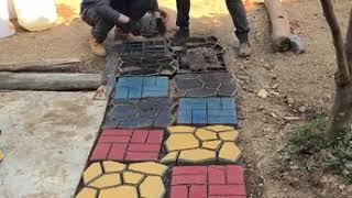 DIY Garden Path Maker Paving Cement Brick Concrete Mold Review!