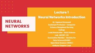 Lec 1 Neural Networks Introduction