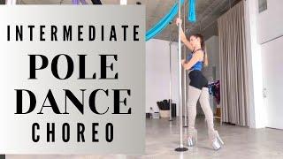 INTERMEDIATE SPIN POLE DANCE CHOREO || Pole Dance Choreography Tutorial