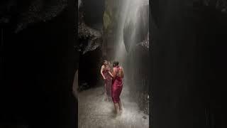 Inside a waterfall in Bali ️