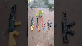 four big toy guns  testing 