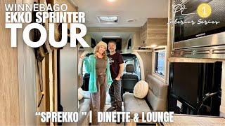 WINNEBAGO EKKO SPRINTER INTERIOR TOUR | DINETTE & LOUNGE | IS IT WORTH IT? | SPREKKO #TRAVEL