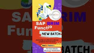 New Batch Training – SAP EWM Functional, SAP CI, and SAP BRIM Functional