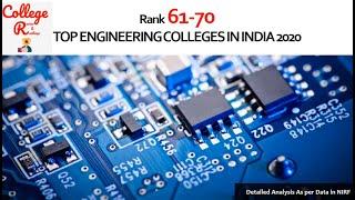 Rank 61-70 | Top Engineering Colleges in India | NIRF 2020 |