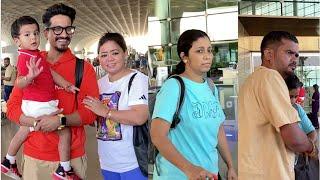 Bharti Singh With Son Golla, Hubby Harsh, Rupa Didi, Munna Leaves For Europe Trip