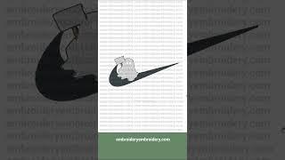 Nike Swoosh Boo Ghost logo machine embroidery design