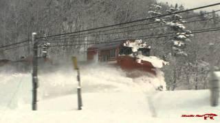 Train Snow Plowing 「Red Arrow」