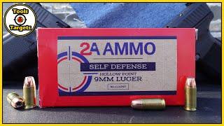 An Unknown HERO?...2A AMMO 9mm 124 Grain Self-Defense Ammo Ballistic Gel Test & Review!