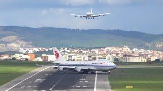 Air China Boeing B747-400 Landing at Lisbon Airport