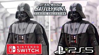 Star Wars Battlefront Classic Collection PS5 vs Nintendo Switch Graphics Comparison