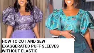 How to cut and sew puff sleeves without elastic.