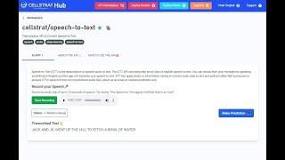 CellStrat "Speech to Text" AI App Demo