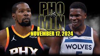 Phoenix Suns vs Minnesota Timberwolves Full Game Highlights - November 17, 2024 | 2024-25 NBA Season