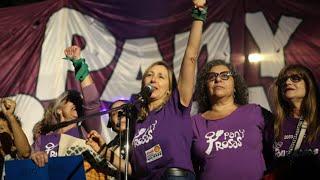 Día Internacional de las Mujeres acto desde Plaza de mayo