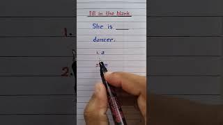 She is _ dancer | #grammar #determiner #article