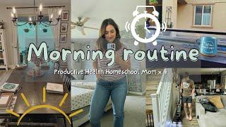 PRODUCTIVE HOMESCHOOL MORNING ROUTINE||HOMESCHOOL MOM X4 WITH OLDER KIDS