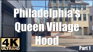 Walking Tour Philadelphia's Queen Village Hood in 4K | Charming & High-priced Riverfront (Narrated)