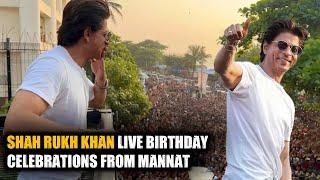 Shah Rukh Khan's Birthday Celebrations LIVE From Mannat | SRK's 59th B'day Bash | Pathaan Star