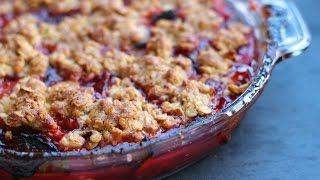 Dessert Recipe: Plum Crisp by Everyday Gourmet with Blakely