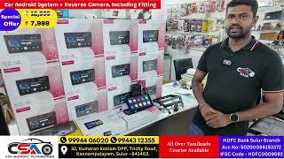 Car Android System + Panel + Reverse Cam - Rs.7,999CSA | Car Support Accessories | Sulur Coimbatore