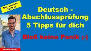 Deutschprüfung | 5 Tipps für dich | Deutsch Hauptschulprüfung und Deutsch Realschulprüfung