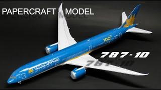 VIETNAM AIRLINES BOEING 787-10 PAPERCRAFT PAPER MODEL