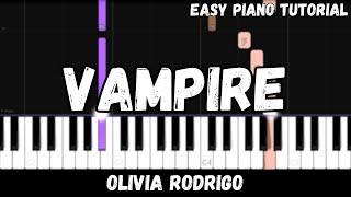 Olivia Rodrigo - Vampire (Easy Piano Tutorial)