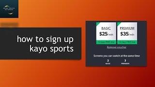 how to sign up kayo sports