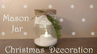 DIY Dekoracija sobe | Mason Jar Christmas Decoration | Novogodisnja dekoracija, svecnjak od tegle