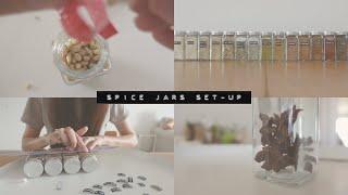 kitchen organisation • Spice Jars Set-up