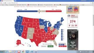 Electoral College Map 2016 (Democrat candidate vs Republican candidate)