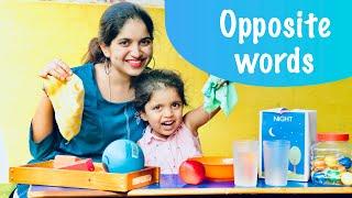 How to teach Opposite words to kids easily with examples | Opposite words activity for kindergarten