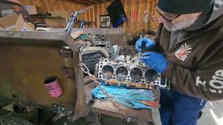 Toyota 22r (22re) timing chain install, valve replacement and head gasket how to. 84 Toyota Pickup