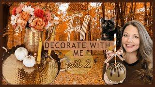 NEW2024 Fall CLEAN AND DECORATE WITH ME PART 2 || FALL PORCH DECORATING + DIY FAUX CANDY APPLES