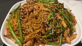 Chicken asparagus noodle stir fry Quick, Easy & Tasty Chinese Recipe | FullHappyBelly