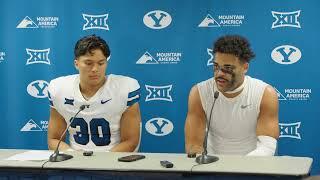 Sione Moa and Isaiah Glasker | BYU Football | Postgame | Kansas State | September 17, 2024