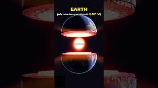 Planet's Core Temperature vs Sun's Core Temperature ️ #shorts #space #sun