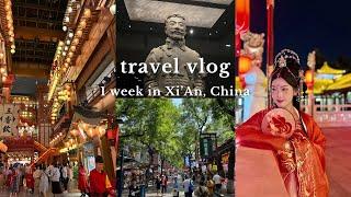 China travel vlog 2024 | 1 week in Xi'An, China | Terracotta Army, Museum, Hanfu Photoshoot, & more