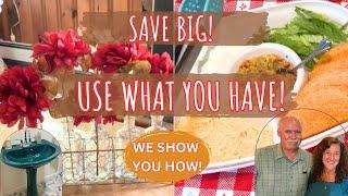 USE WHAT YOU HAVE! SAVE BIG MONEY! BATHROOM REDO! ZERO FOOD WASTE! FRUGAL HOME DECOR! Frugal Living!